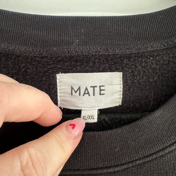 oversized MATE the Label Black Crewneck Sweater - Picture 3 of 3